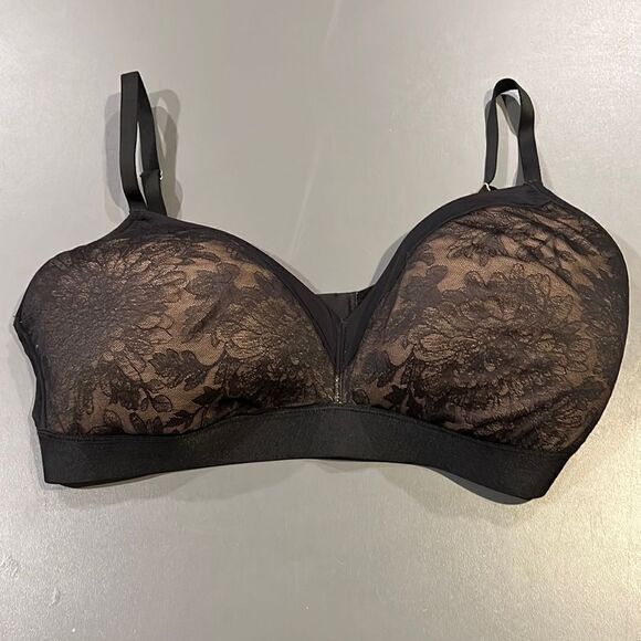 Soma wireless 38DD black lace bra. - Picture 1 of 6